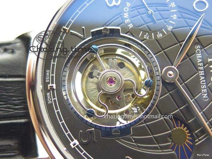 MIROTIME 0807 Portuguese Tourbillon Power Reserve Moonphase SS Black Dial On Black Leather Strap TechFriendly 7321